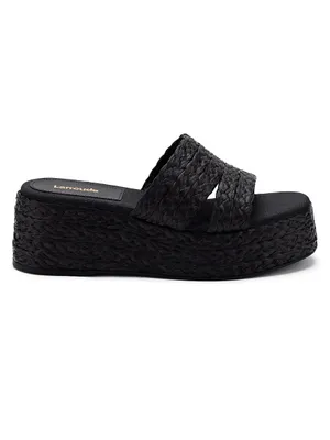 Ash Raffia Flatform Sandals