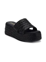 Ash Raffia Flatform Sandals