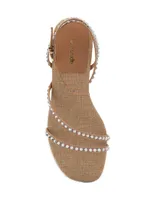 Patmos Crystal-Embellished Suede Sandals