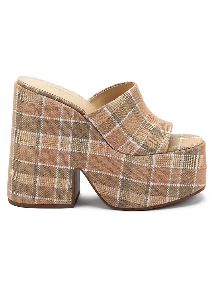 Wanda 145MM Plaid Platform Mules