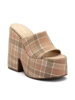 Wanda 145MM Plaid Platform Mules