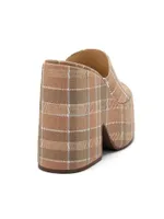 Wanda 145MM Plaid Platform Mules