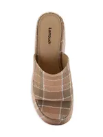 Wanda 145MM Plaid Platform Mules