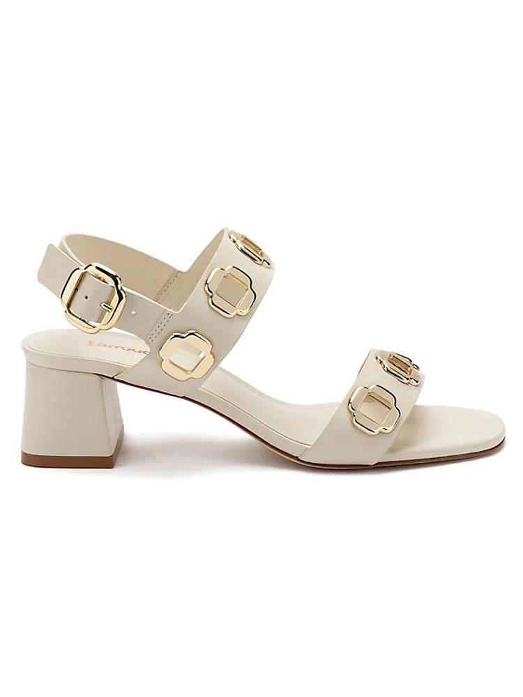 Milan 45MM Leather Block-Heel Sandals