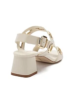 Milan 45MM Leather Block-Heel Sandals