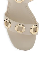 Milan 45MM Leather Block-Heel Sandals