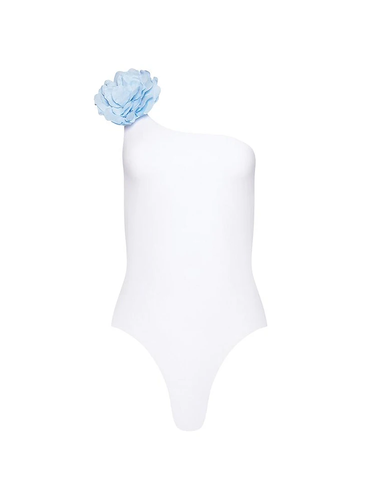 Margherita With Linen Flower Swimsuit