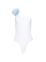 Margherita With Linen Flower Swimsuit