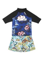 Baby Boy's,Little Boy's & Three-Quarter-Sleeve Rash Guard Top