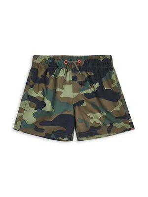 Baby's, Little Boy's & Camo Print Swim Trunks