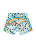 Baby Boy's,Little Boy's & Tropical-Print Swim Trunks