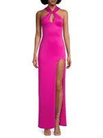 Eve Taya Twisted Halterneck Gown