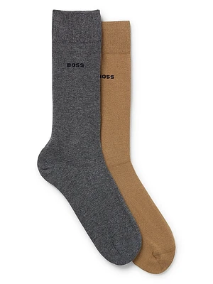 Two-Pack of Cotton-Blend Regular-Length Socks
