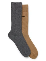 Two-Pack of Cotton-Blend Regular-Length Socks