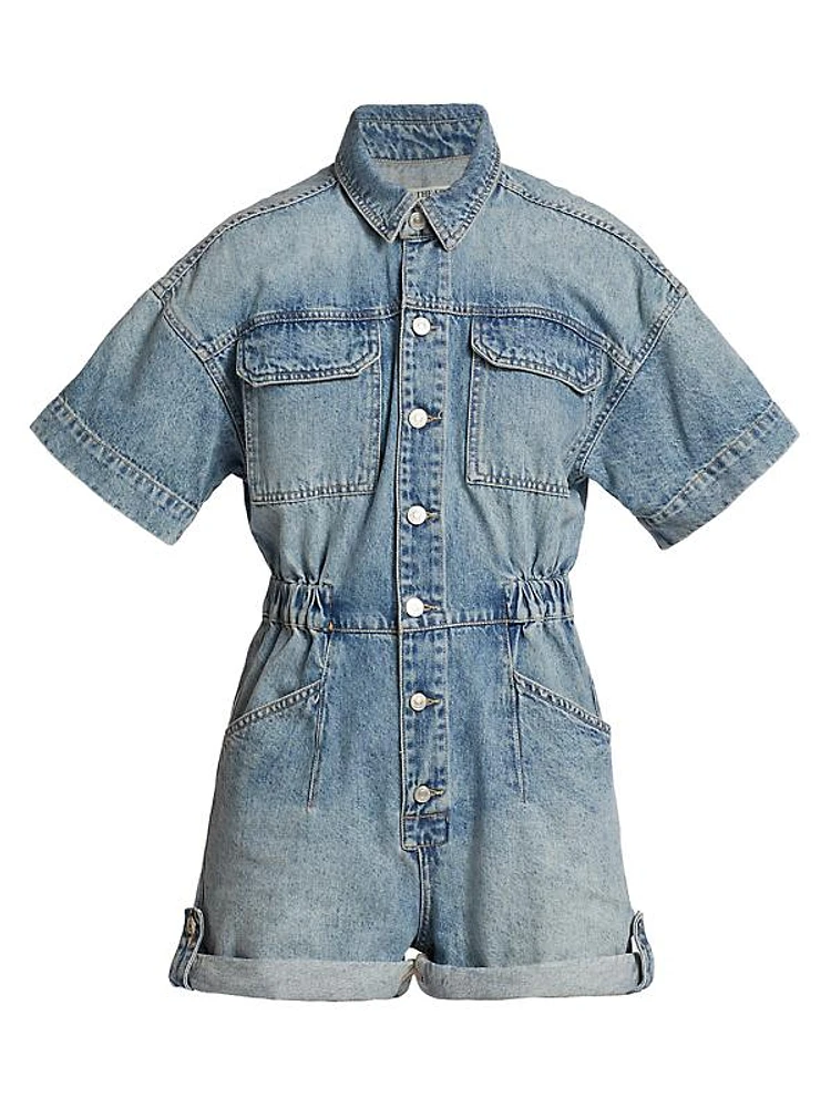 Marci Denim Cuffed Romper