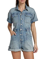 Marci Denim Cuffed Romper