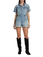 Marci Denim Cuffed Romper