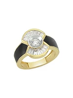 Reflection 14K Yellow Gold & 0.62 TCW Diamond Signet Ring