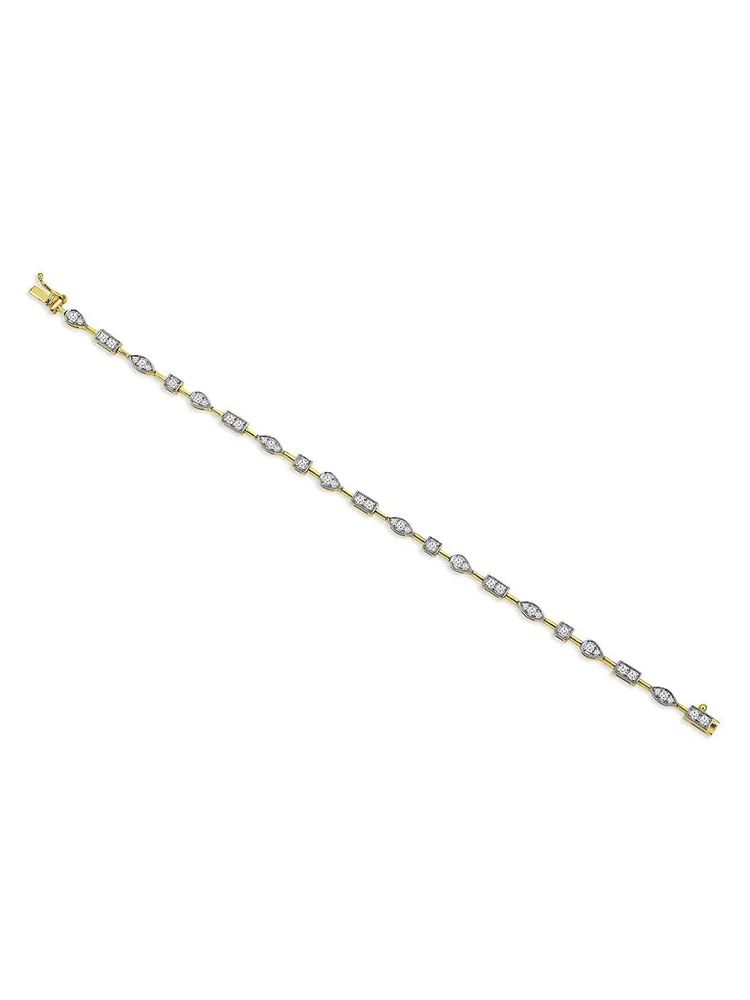 Luna Two-Tone 14K Gold & 1.05 TCW Diamond Bracelet