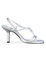 Le Addison Metallic Leather Sandals