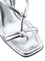 Le Addison Metallic Leather Sandals