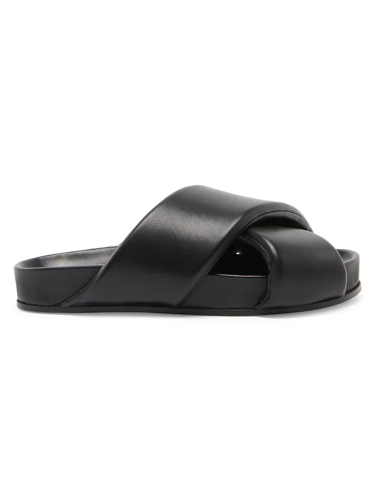 Leather Slide Sandals