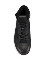 Leather High-Top Sneakers