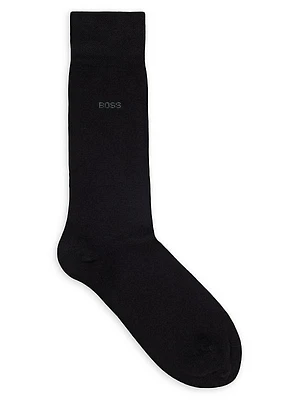 Regular-length socks with anti-bacterial finish