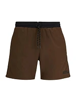 Contrast Logo Swim Shorts