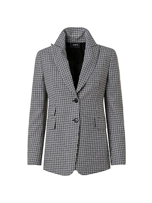 Microcheck Wool Blazer