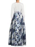 Zoe Belted Floral Gown