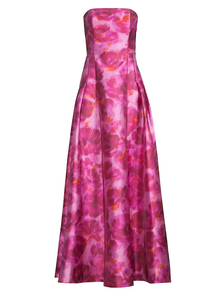 Zofia Strapless Printed Gown