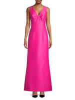 Evan Sleeveless Mikado Gown