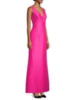 Evan Sleeveless Mikado Gown