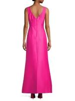 Evan Sleeveless Mikado Gown