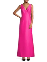 Evan Sleeveless Mikado Gown