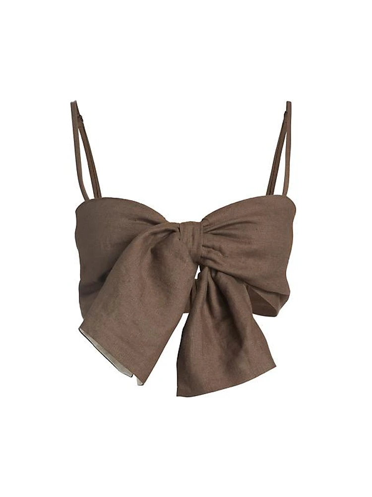 Veronique Tie-Front Crop Top