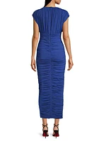 Lori Ruched Jersey Midi-Dress