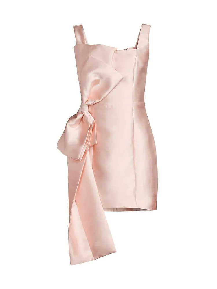 Corsage Satin Bow Minidress