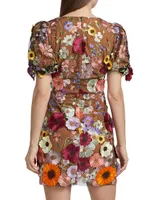 Rosalind Floral Applique Minidress