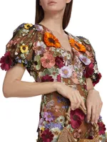 Rosalind Floral Applique Minidress