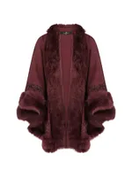 Embroidered Wool and Cashmere Cape