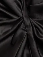 Duchess Satin Bow-Back Midi-Dress