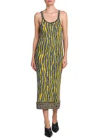 Knit Animal-Jacquard Midi-Dress