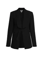 Woven Tie-Front Jacket