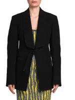 Woven Tie-Front Jacket