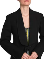 Woven Tie-Front Jacket