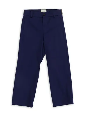 Little Boy's & Logo Tape Cotton-Blend Pants