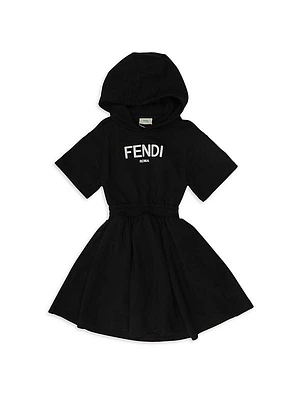 Little Girl's & Girl's Hooded Logo Sweatshirt Dress