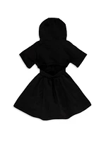 Little Girl's & Girl's Hooded Logo Sweatshirt Dress